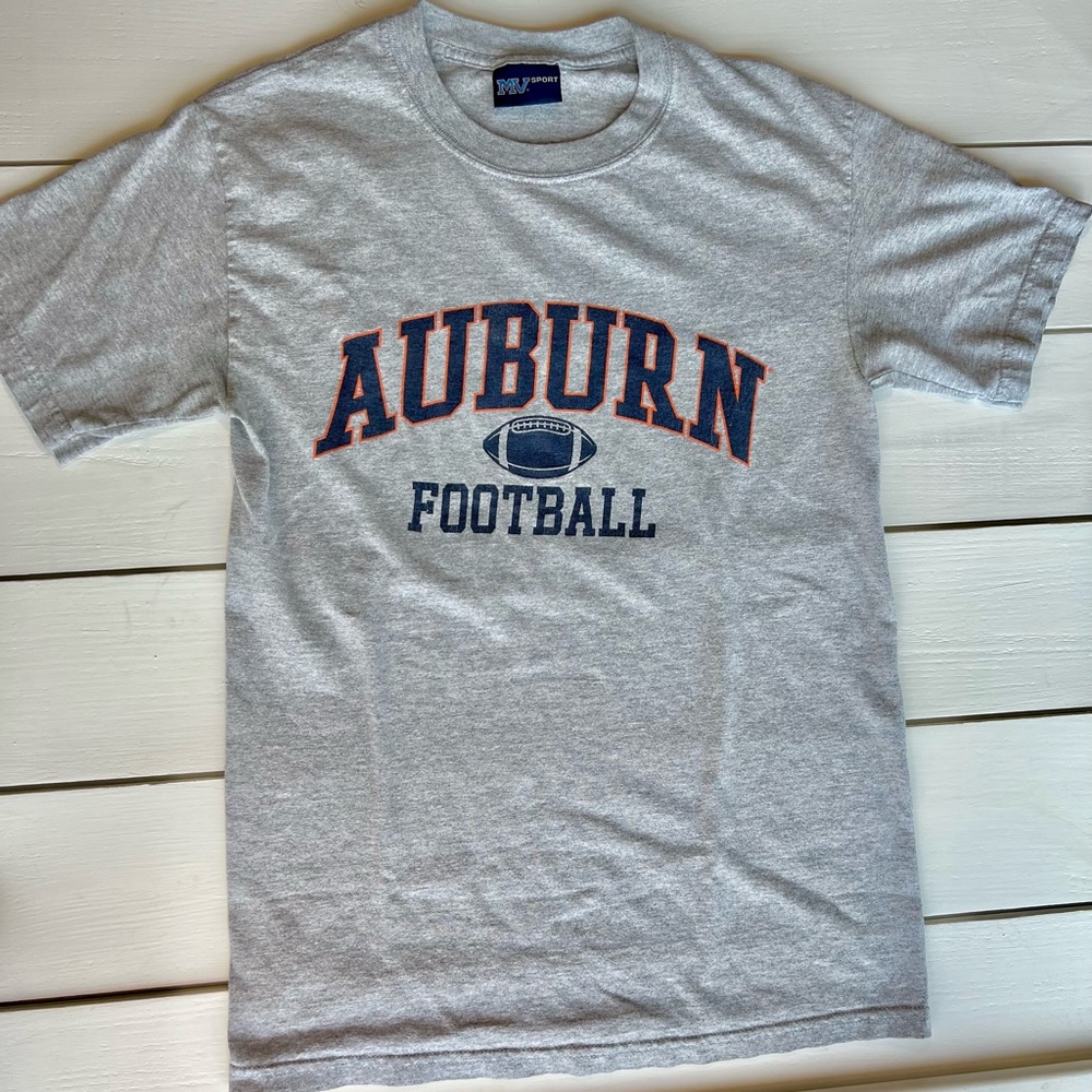 AUBURN FOOTBALL Gray Collegiate Graphic Tee Size Small
